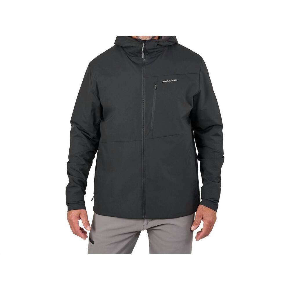 NEW GRUNDENS turbulence hybrid hoodie in black